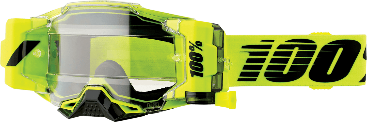 100% Armega Forecast Goggles - Nuclear Citrus - Clear 50006 - 00002 - Moto - House MX