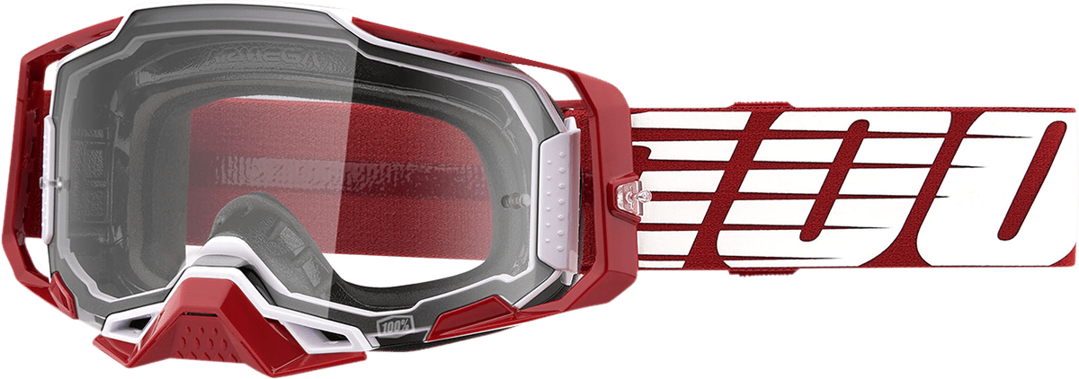 100% Armega Goggles - Oversized Deep Red - Clear 50004 - 00009 - Moto - House MX