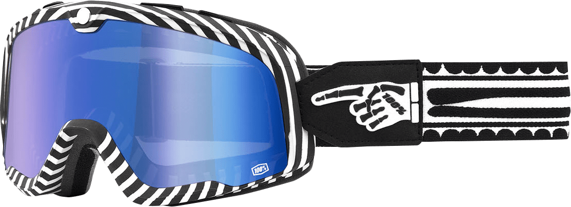 100% Barstow Goggles - Death Spray - Blue Mirror - Part Number 50000 - 00002 - Moto - House MX