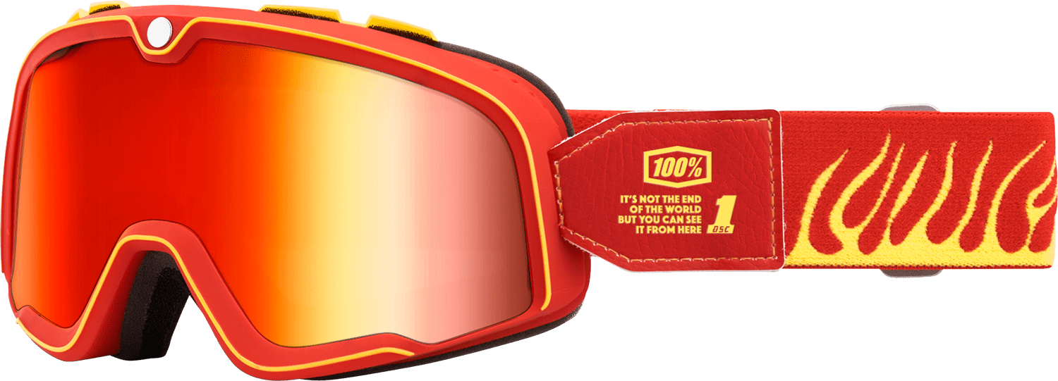 100 barstow goggles 100% Barstow Death Spray Goggles Mirror Red