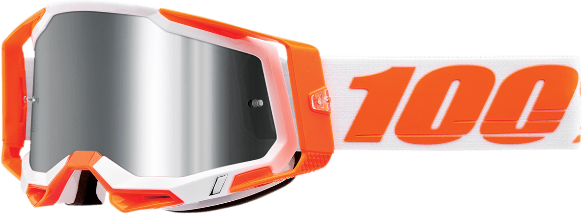 100% Racecraft 2 Goggles - Orange - Silver Flash Mirror 50010 - 00013 - Moto - House MX