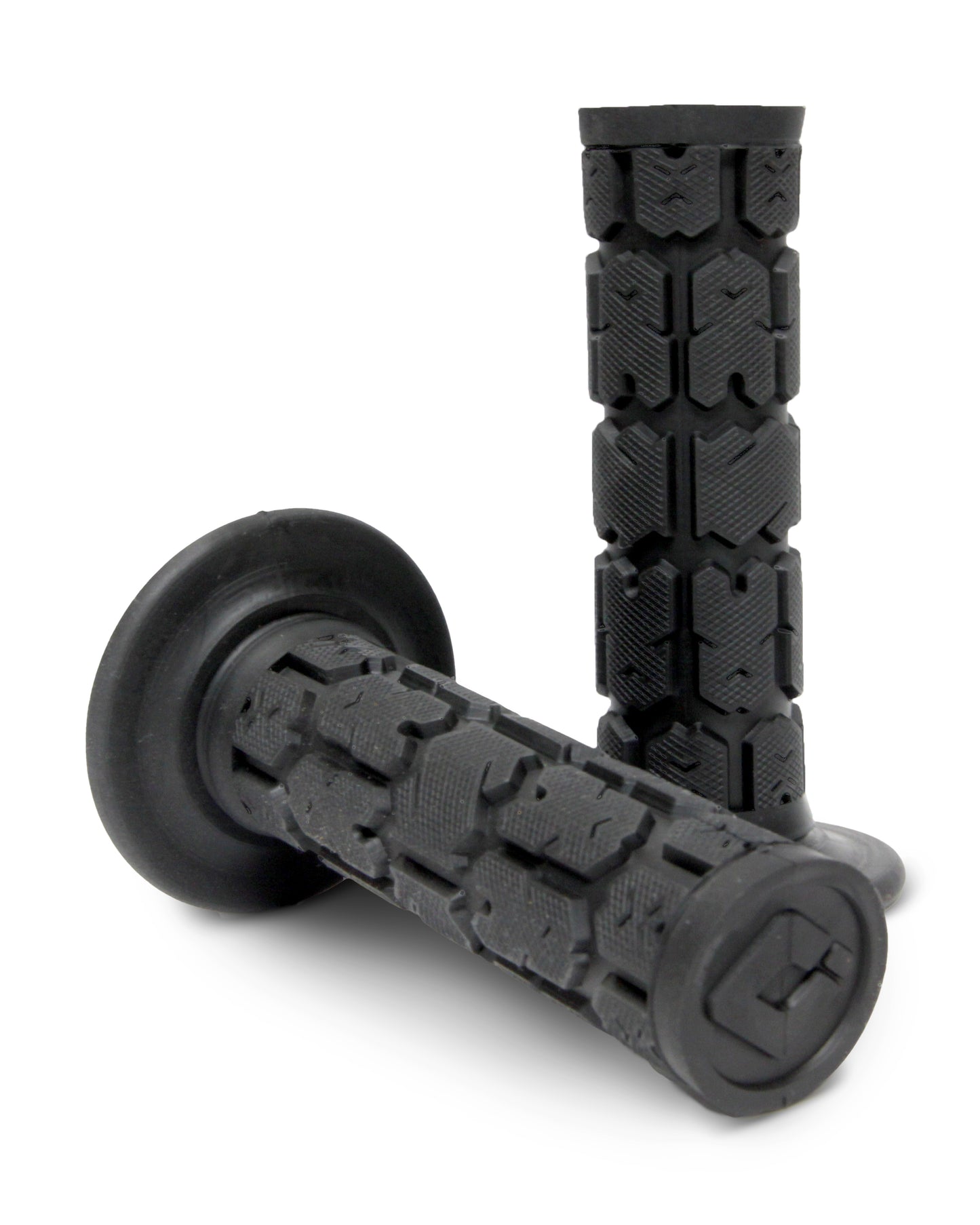 ODI Rogue Universal Lock-On Grips 32.5mm Black with Silver Clamps Hybrid Set for Surron Light Bee Talaria Sting Stark Varg Electric Dirt Bikes - Moto-House MX