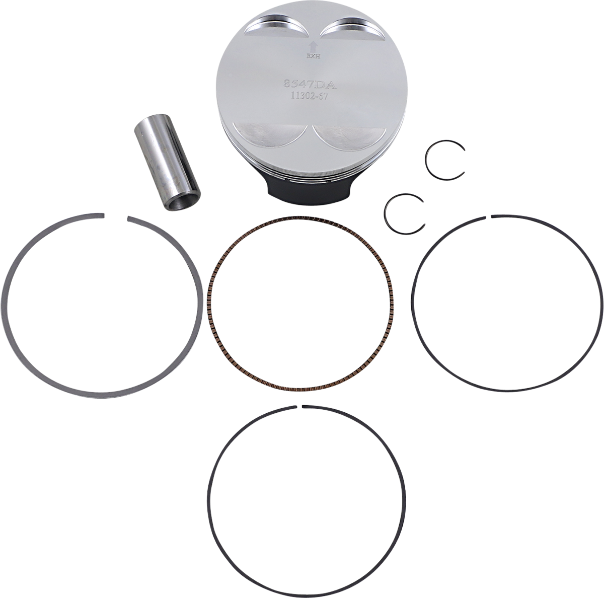 WOSSNER 8547DA Piston Kit - 94.95 mm for Beta & KTM Motorcycles 2000-2023