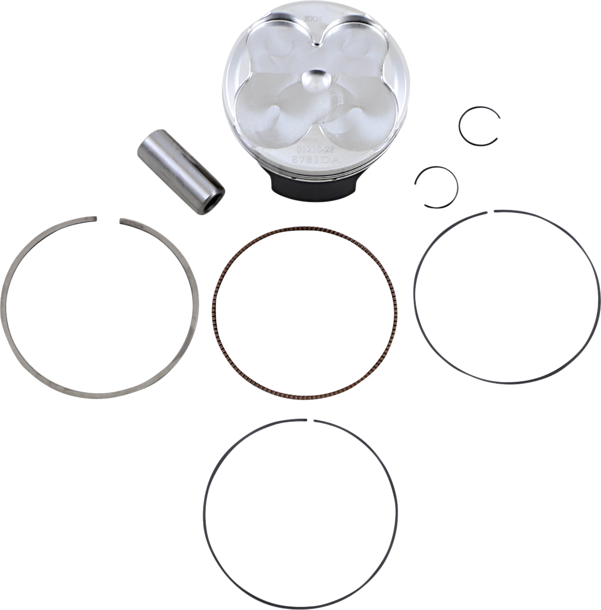 WOSSNER 8781DA Piston Kit - 76.96 mm for Suzuki Motorcycles 2000-2024