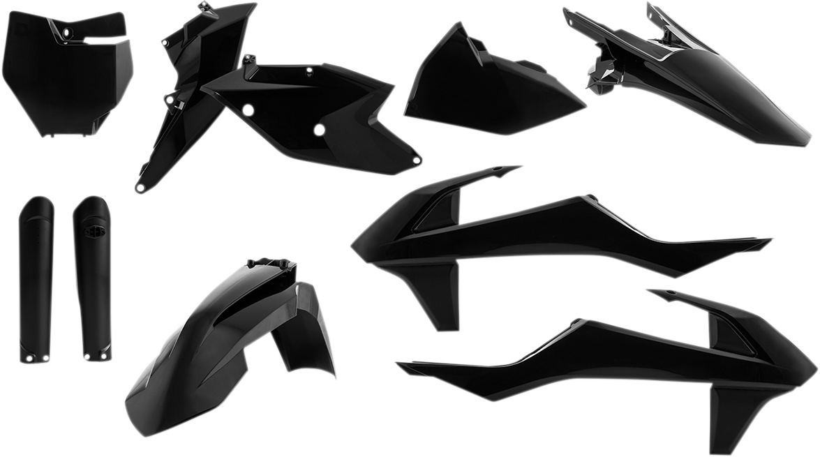 Acerbis 2421060001 Full Replacement Plastic Body Kit in Black for 2016-2018 KTM SX and XC models