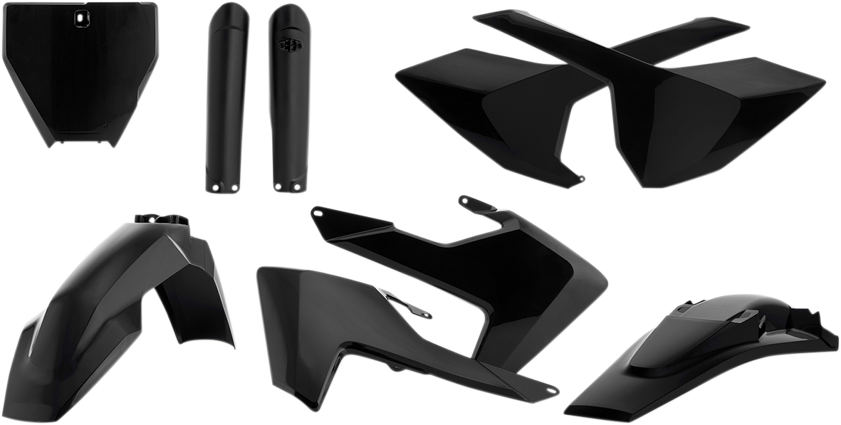 Acerbis 2462600001 Full Body Plastic Kit in Black for 2016-2018 Husqvarna off-road motorcycles