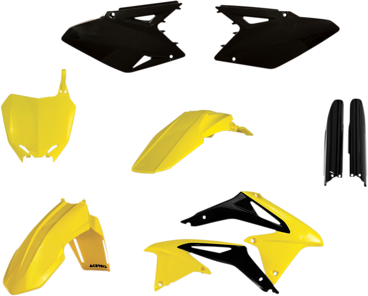 Acerbis 2198045569 Full Replacement Plastic Kit in Yellow and Black for 2008-2017 Suzuki RMZ450