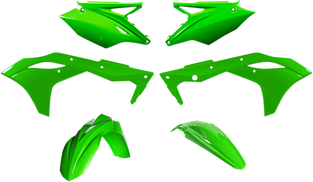 Acerbis 2630620235 Standard Replacement Plastic Kit in Fluorescent Green for 2017 Kawasaki KX250F