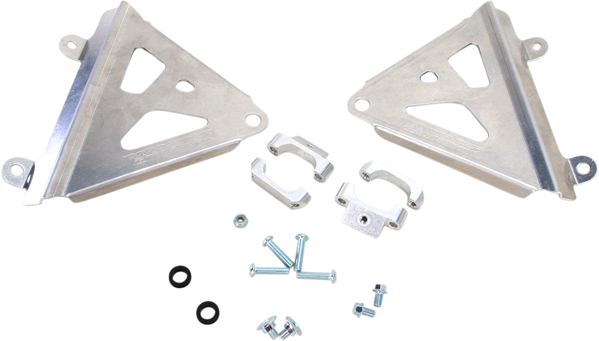 Works Connection Honda 18-776 Radiator Brace Set - Aluminum Reinforcement for Off-Road & Motocross