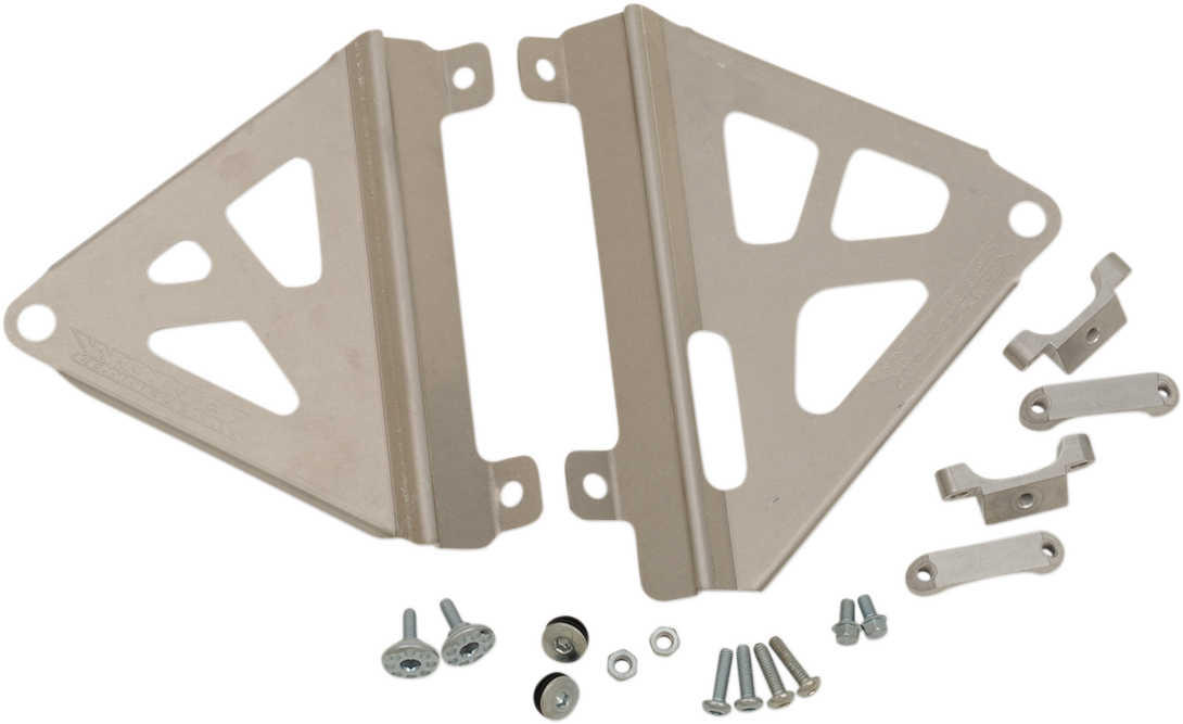 WORKS CONNECTION Honda 18-709 Radiator Brace Set - Lightweight Aluminum Reinforcement for Off-Road Bikes