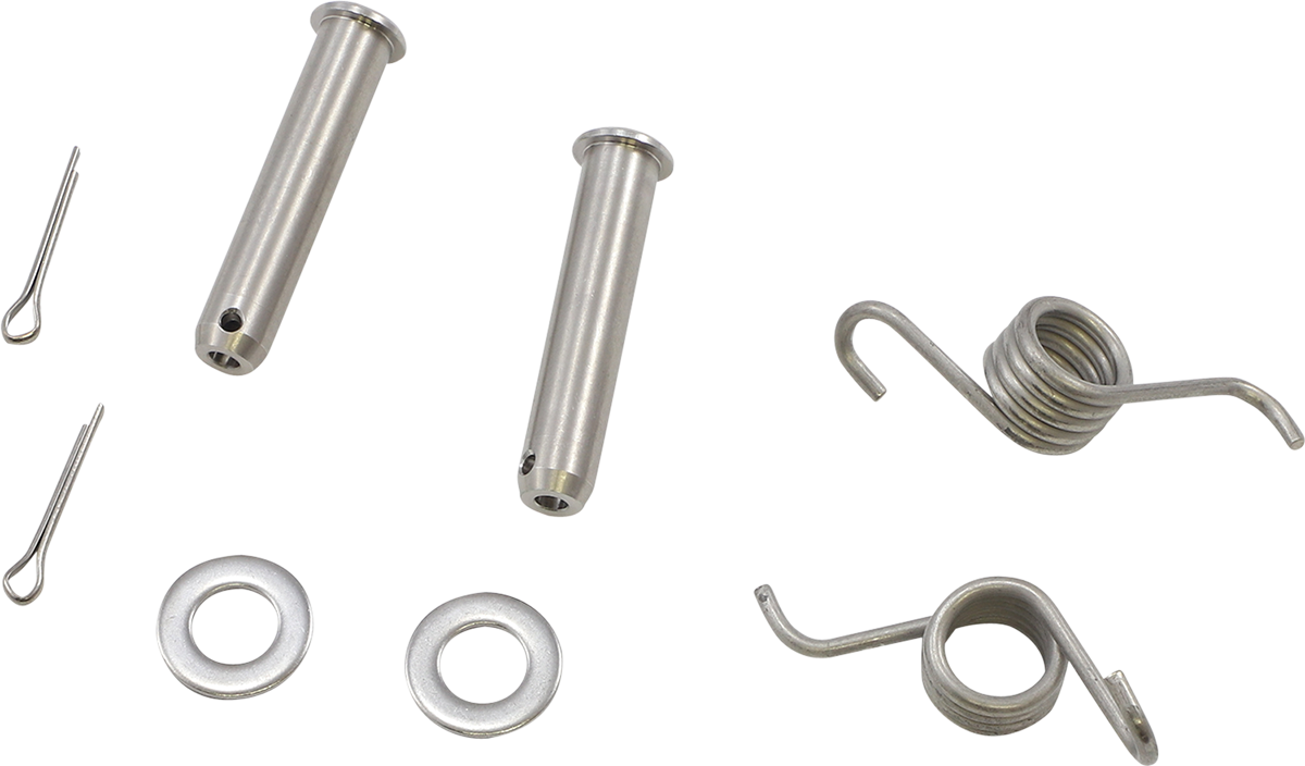 MOOSE OFFROAD 1620-2296 Silver Stainless Steel Foot Peg Pins Springs Washers and Cotter Keys Hardware Rebuild Kit for KTM Husqvarna Gas Gas Beta Dirt Bikes - Moto-House MX