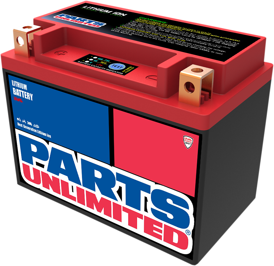 Parts Unlimited HJTX20CH-FP Lithium LiFePO4 UTV Battery 390 CCA Left Post Positive - Moto-House MX