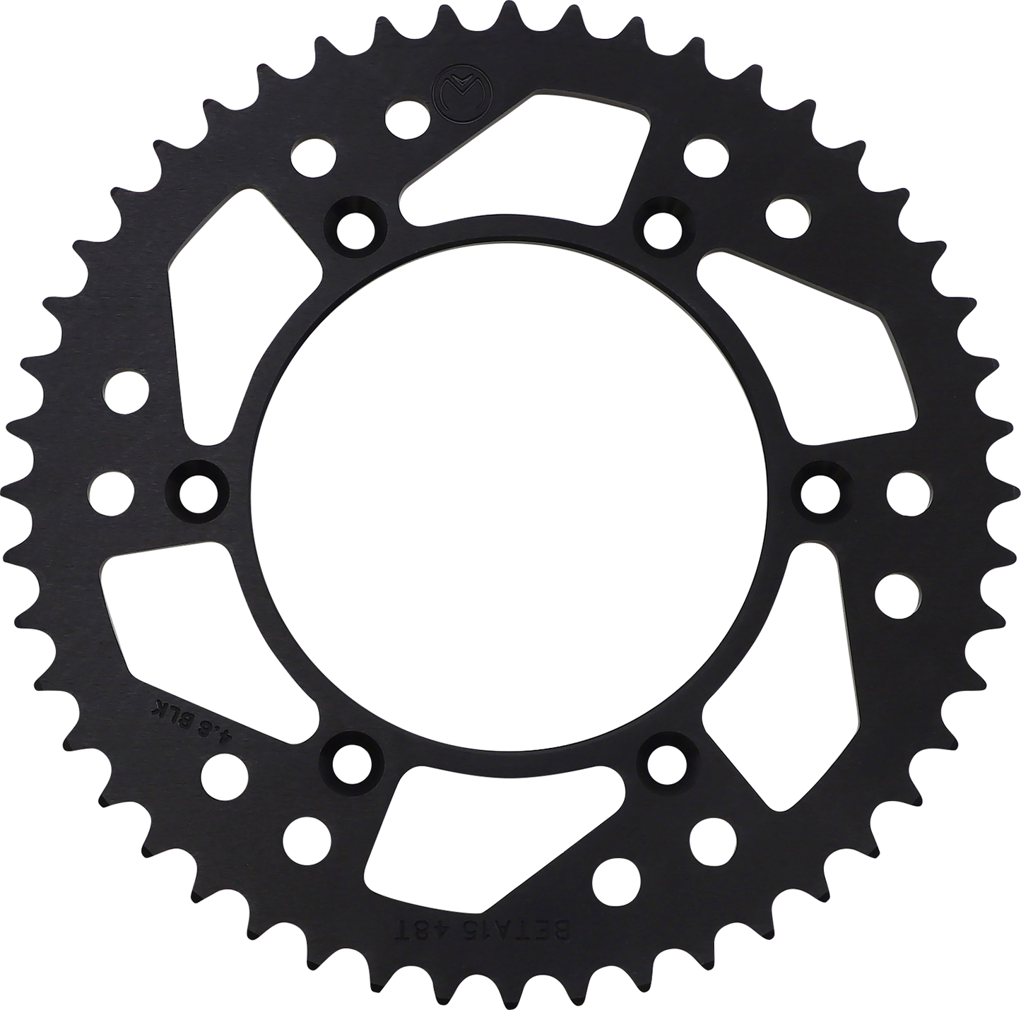 Moose Offroad 1211-1853 48 Tooth Black Aluminum Rear Sprocket for 2013 2014 2015 2016 2017 2018 2019 2020 2021 2022 2023 2024 2025 Beta Fitment - Moto-House MX