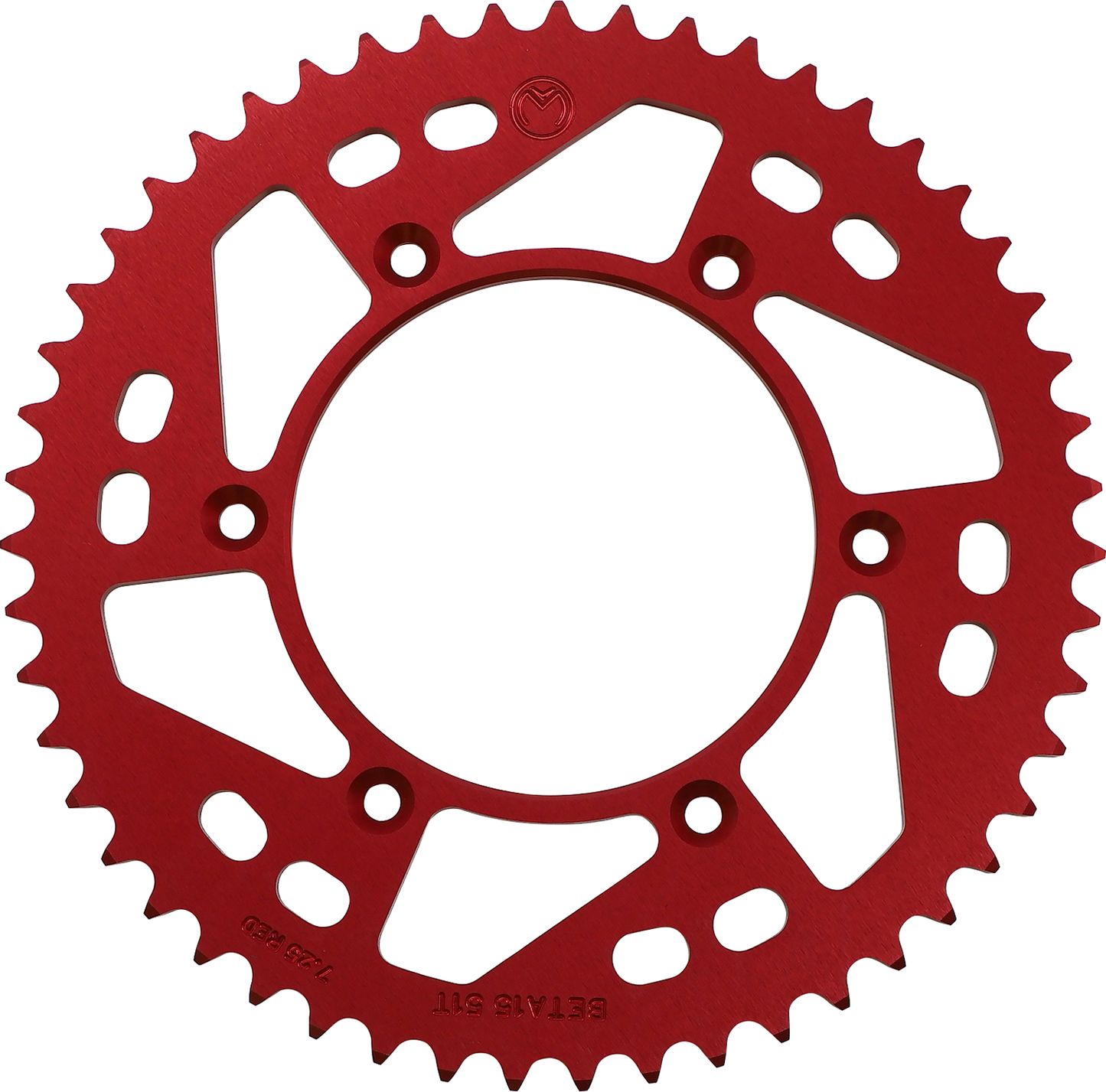 Moose Offroad 1211-1868 51 Tooth Red Aluminum Rear Sprocket for 2013 2014 2015 2016 2017 2018 2019 2020 2021 2022 2023 2024 2025 Beta Fitment - Moto-House MX