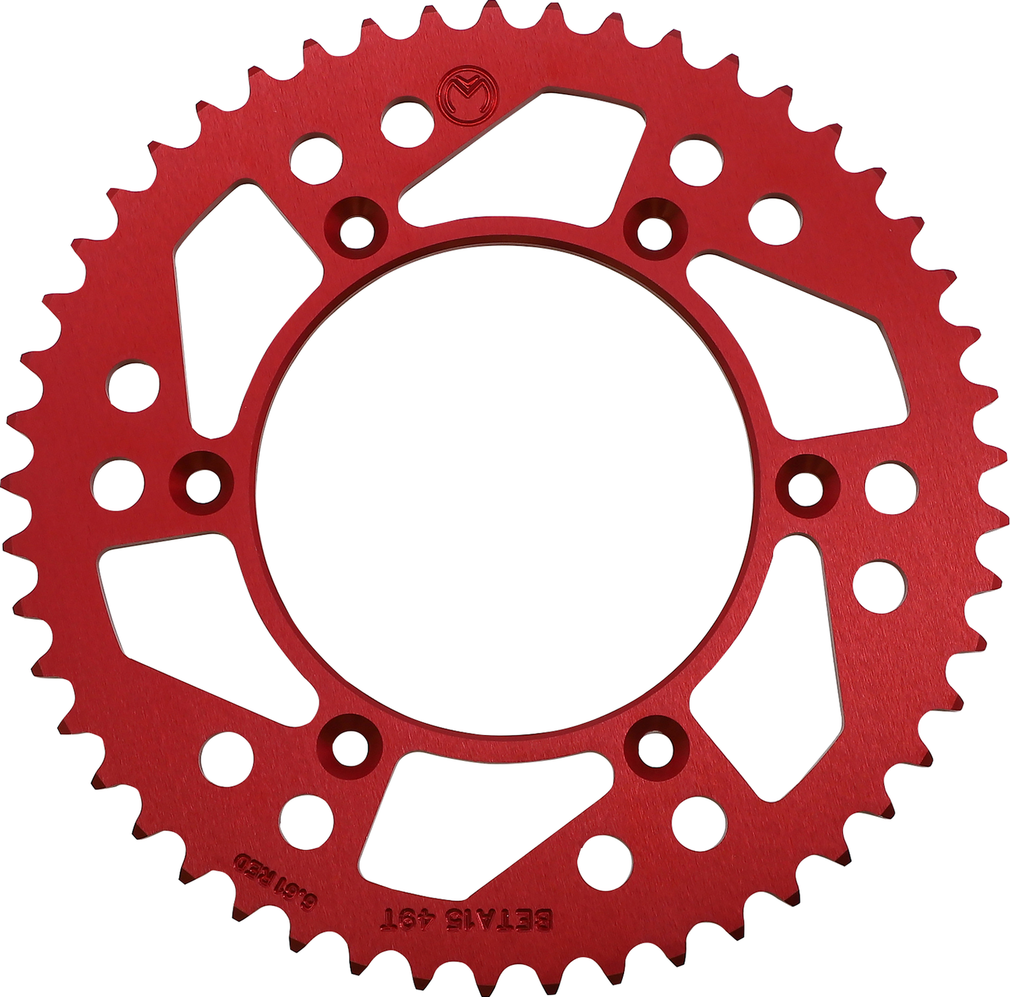 Moose Offroad 1211-1866 49 Tooth Red Aluminum Rear Sprocket for 2013 2014 2015 2016 2017 2018 2019 2020 2021 2022 2023 2024 2025 Beta Fitment - Moto-House MX