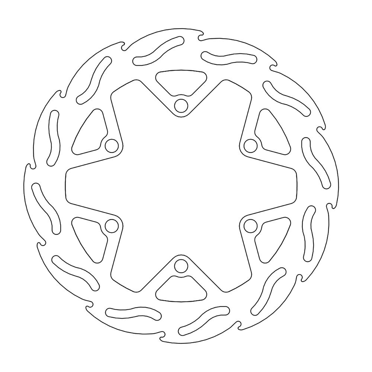 MOTO-MASTER Brake Rotor - Flame - Yamaha YZ450F