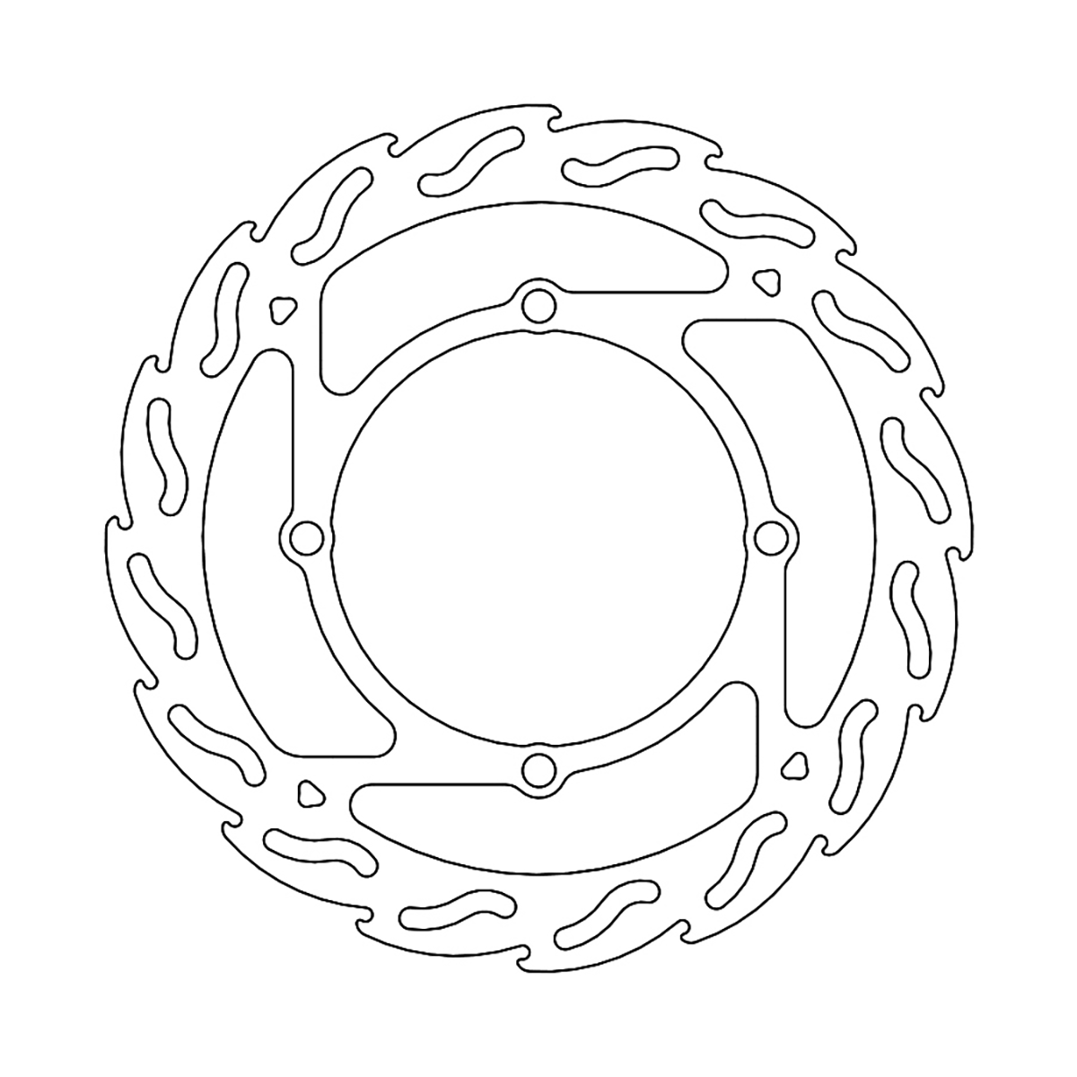 Moto-Master Brake Rotor - Front - Flame 110287-PU