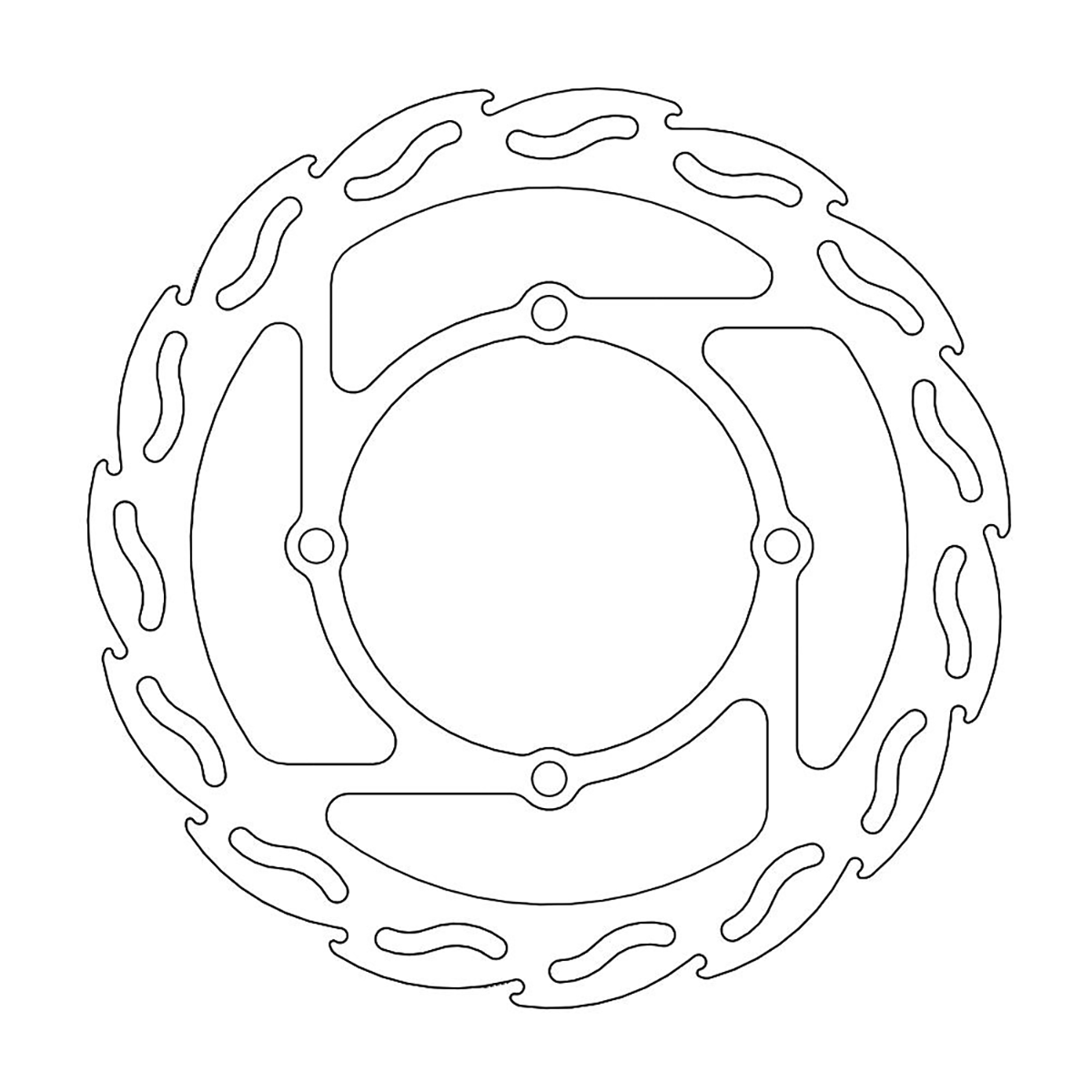 Moto-Master Brake Rotor - Front - Flame 110288-PU