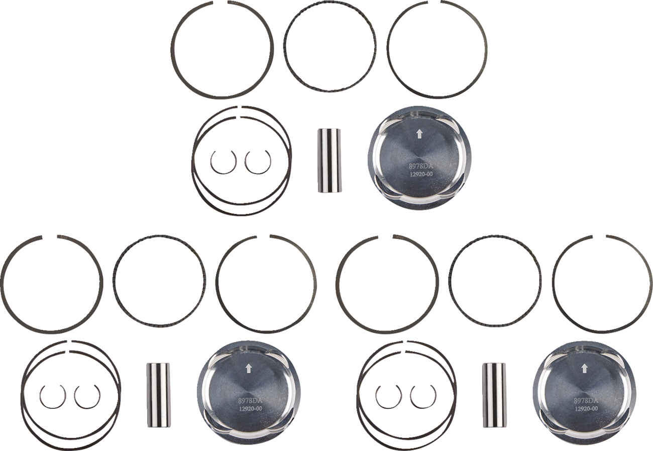 WOSSNER K8978DA-3 Piston Kit 79.95mm for Yamaha Motorcycles 2000-2023