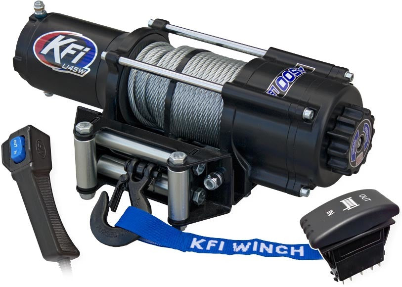 KFI KFI U45W-R2 Wide 4500 lb UTV Winch for Honda, Yamaha, Can-Am Models U45W-R2