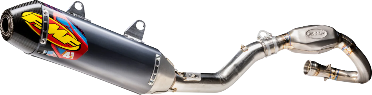 FMF Factory 4.1 RCT Exhaust System with Carbon Cap - MegaBomb Header - Stainless Steel - KX 250 042413