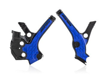 Acerbis X-Grip Frame Guards - 2018-2024 Yamaha YZ 65 - Black/Blue