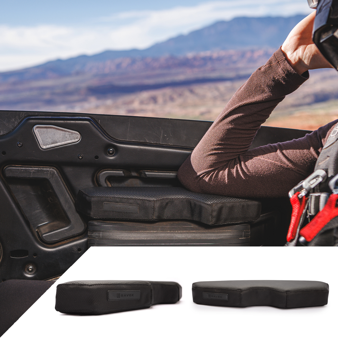 RAVEK 64-3001 Heavy Duty Adjustable Armrests for Polaris RZR Pro XP 2017-2023
