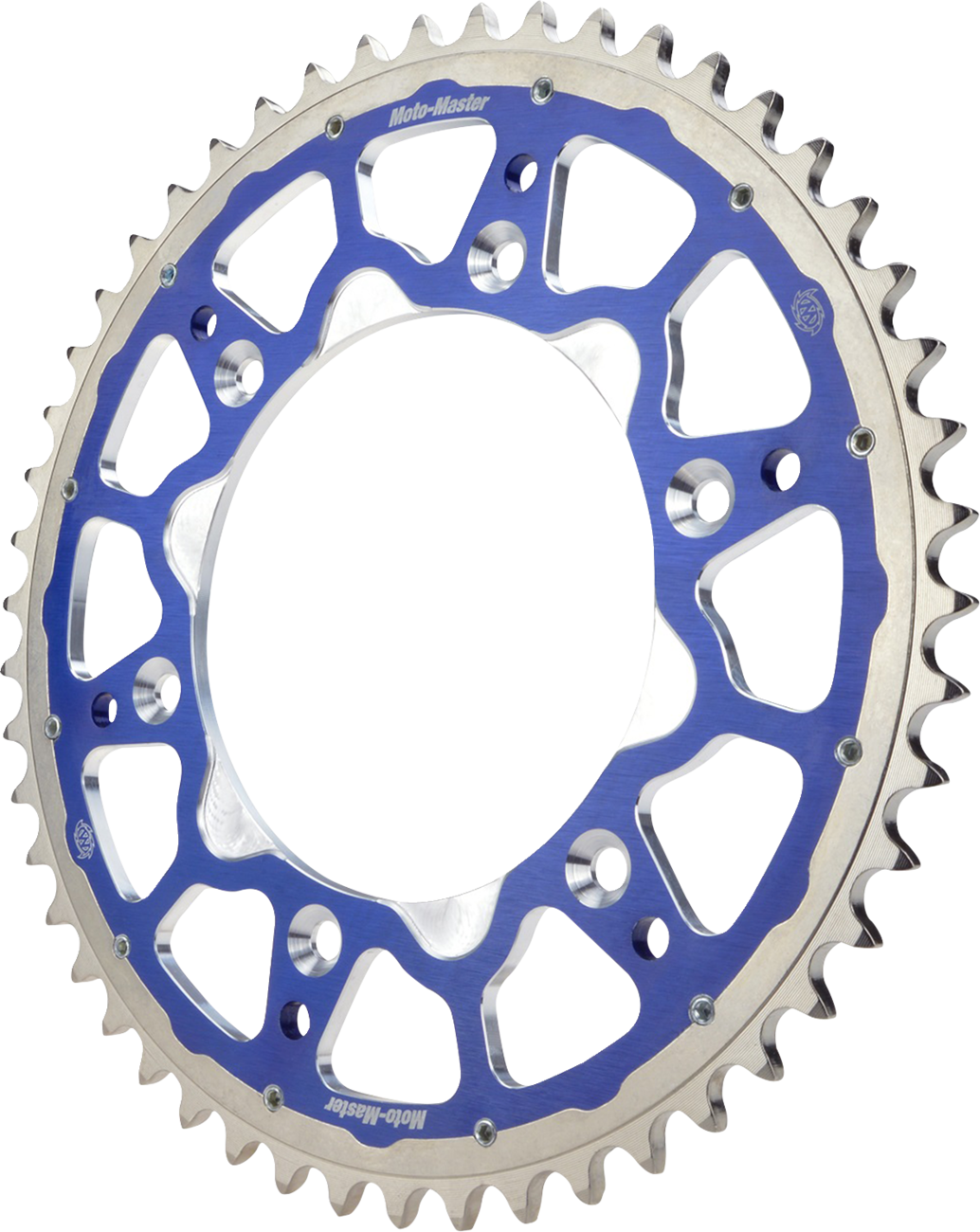 MOTO-MASTER 620073448 Fusion Series Dual Ring Rear Sprocket, 48 Tooth, Blue