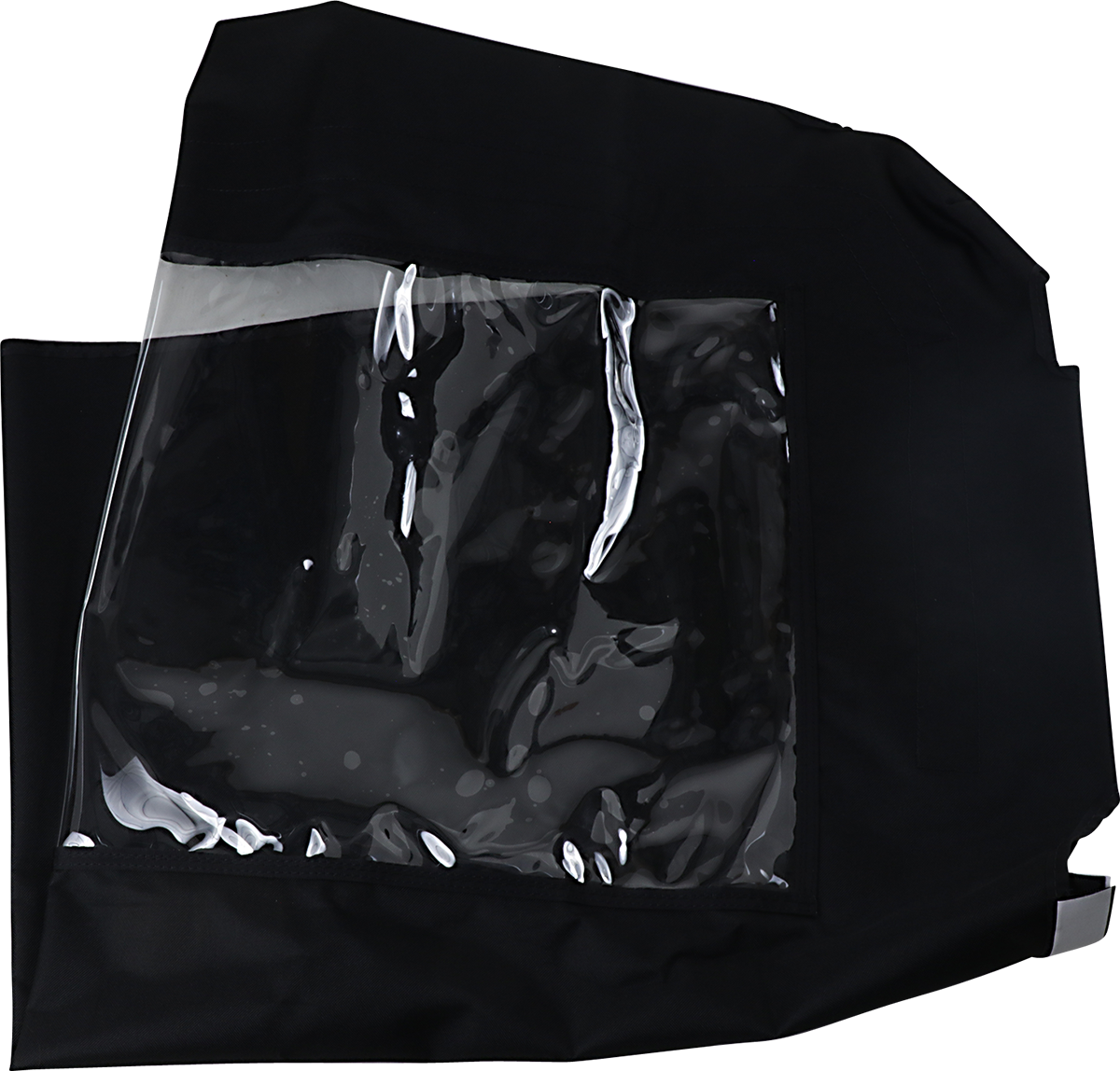 MOOSE OFFROAD 0521-1752 UTV Rear Windscreen Panel for 2005-2016 Kawasaki Mule 610 4x4, black nylon and clear vinyl - Moto-House MX