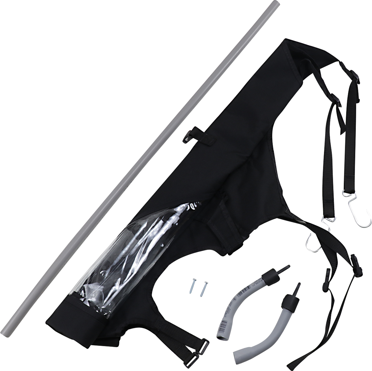 MOOSE OFFROAD 0521-1753 UTV Rear Windscreen Panel for 2016-2018 Yamaha YXZ1000R, black nylon and clear vinyl - Moto-House MX