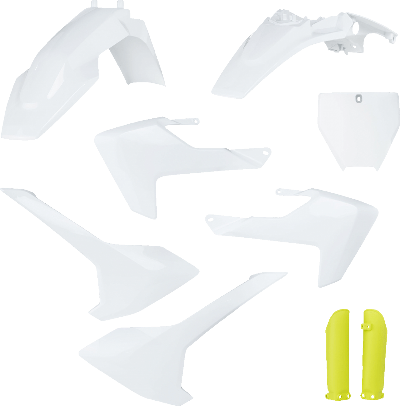 ACERBIS Full Plastic Replacement Body Kit - 2731987705 White/Green OEM '23 - '24 Husqvarna TC 65 2017 - 2024 - Moto - House MX