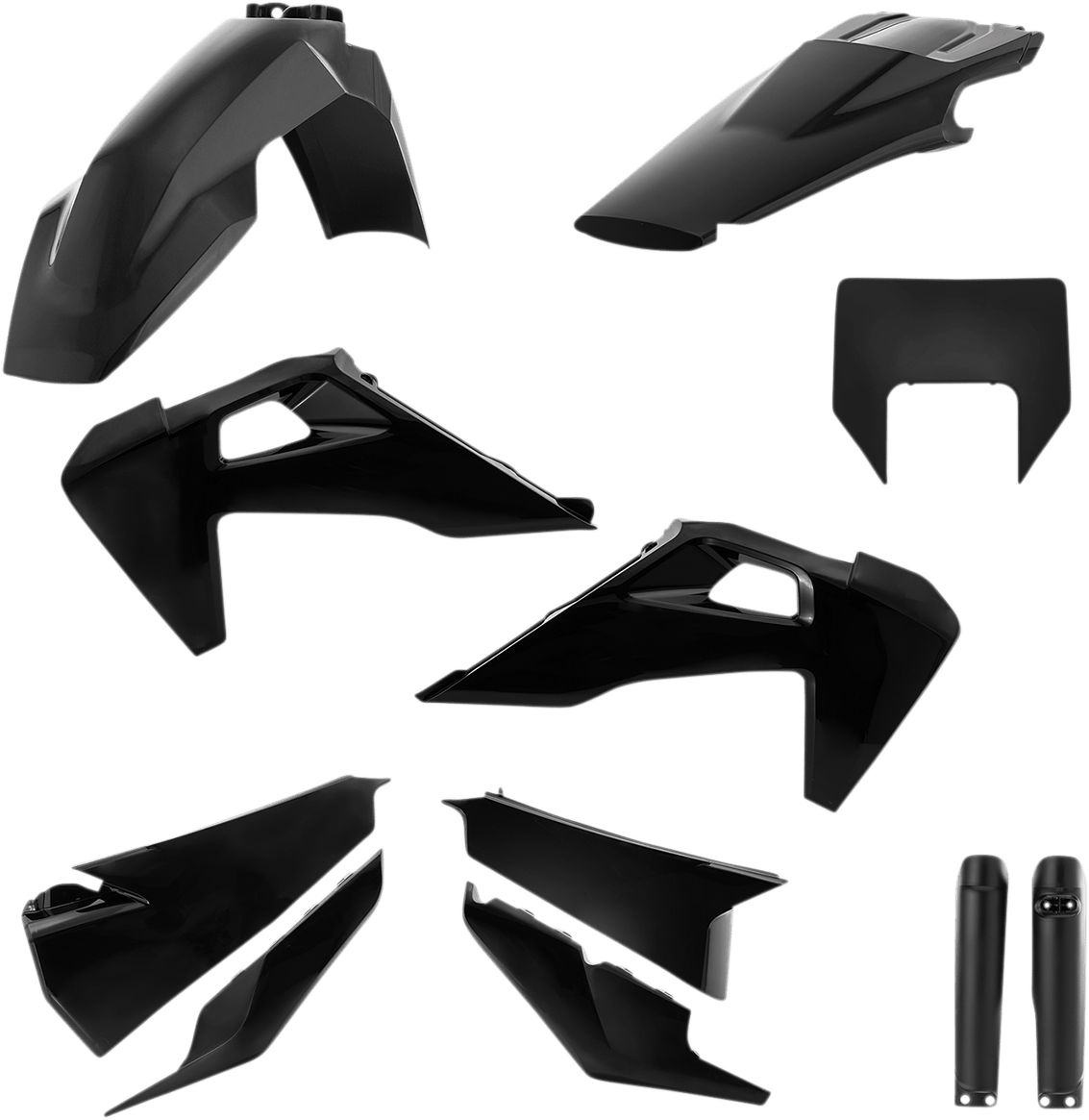 Acerbis 2791530001 Full Replacement Plastic Kit in Black for 2020-2023 Husqvarna FE/TE