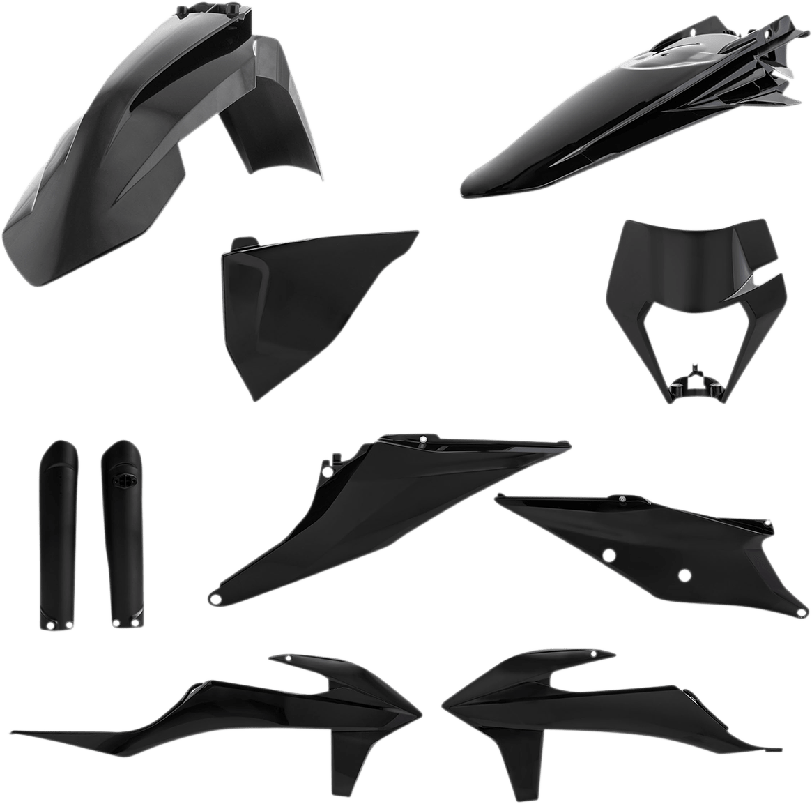 Acerbis 2791540001 Full Replacement Plastic Kit in Black for 2020-2023 KTM EXC/XC