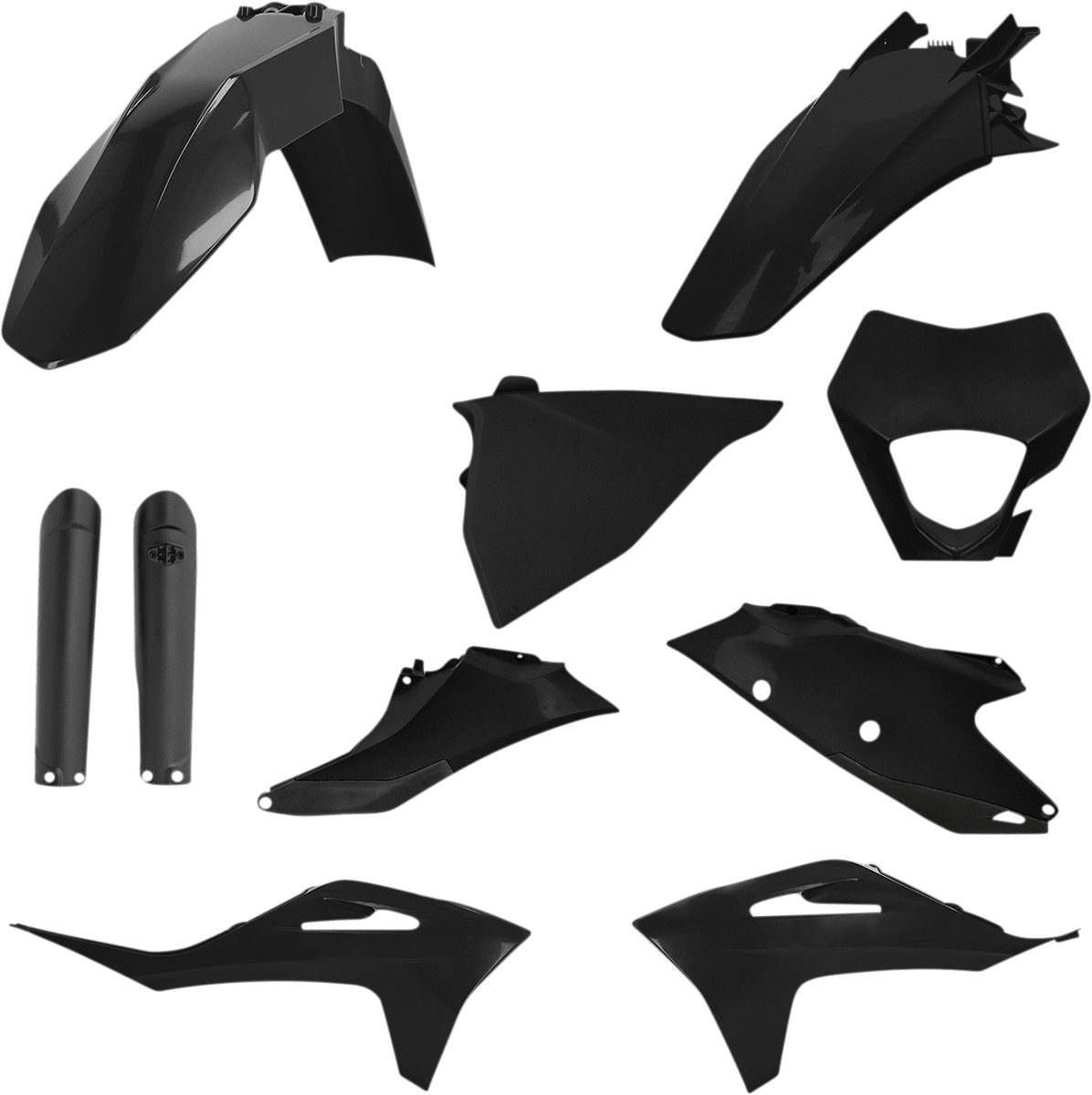 Acerbis 2872810001 Full Replacement Plastic Kit in Black for 2021-2023 Gas Gas EC series motorcycles