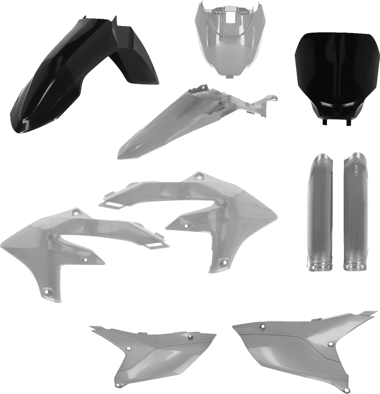 ACERBIS Full Replacement Body Kit - Black/Gray - Yamaha YZ250F/450F/YZ450FX 2023 - 2024 - 2979591001 - Moto - House MX