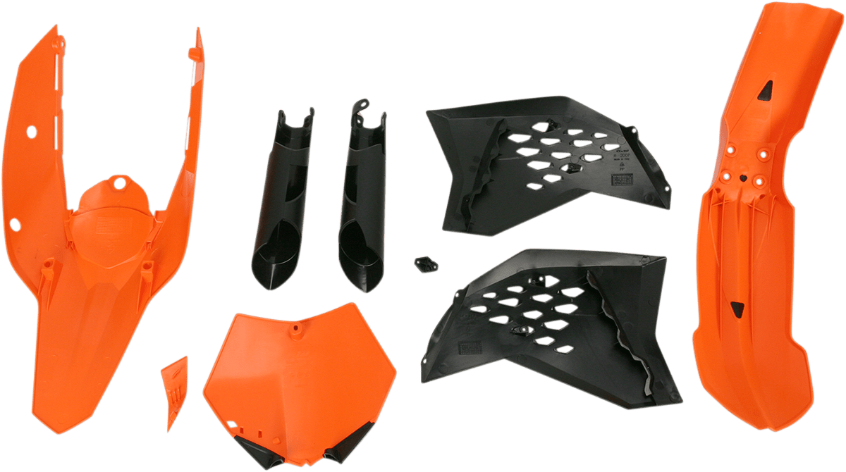Acerbis 2198070354 Full Replacement Plastic Kit in OEM Orange and Black for KTM dirt bikes