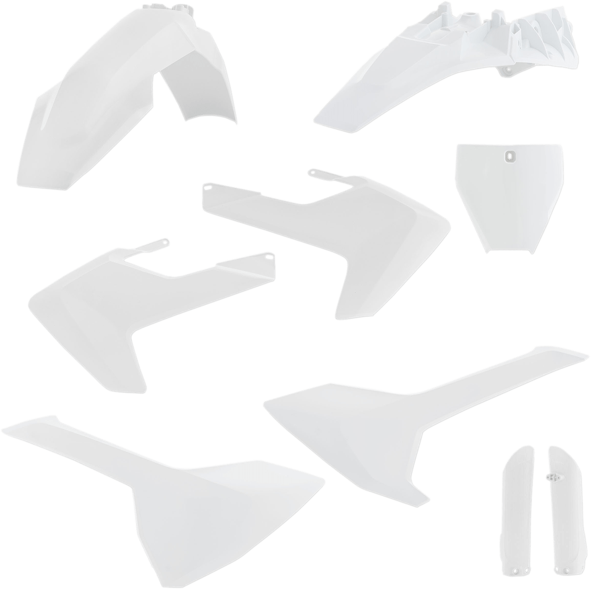 Acerbis 2686466811 Full Replacement Plastic Kit in White for 2018-2024 Husqvarna TC 85