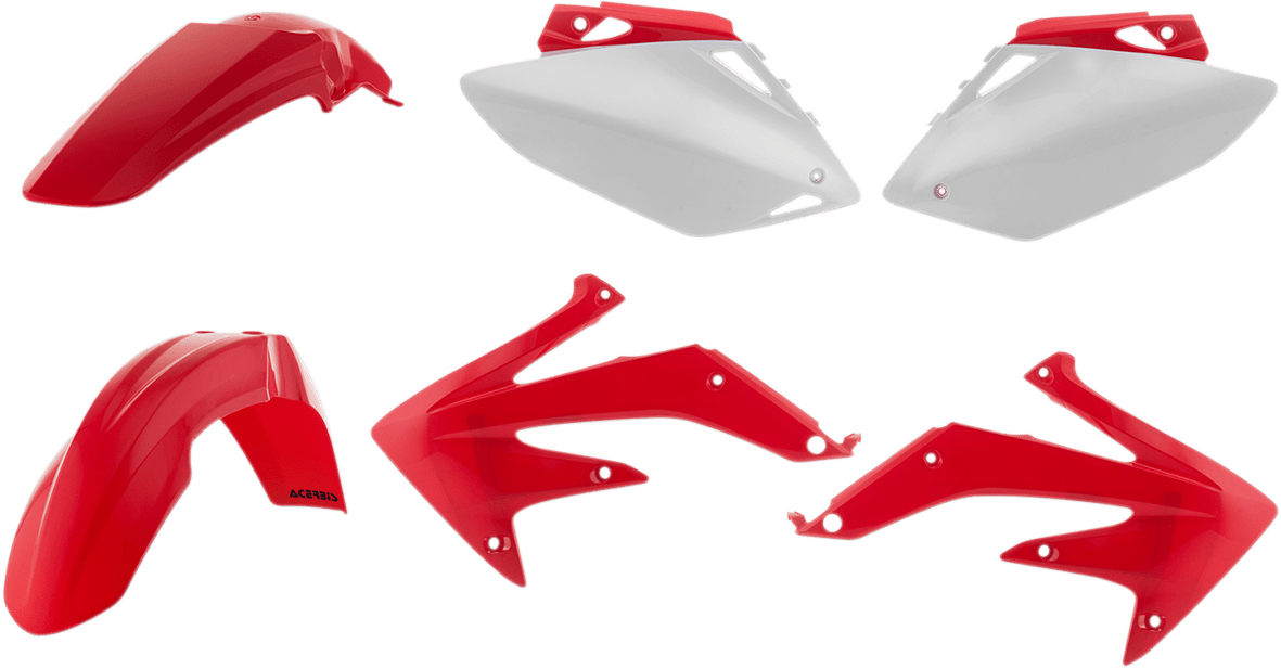 Acerbis 2082050354 Standard Body Replacement Plastic Kit in '07 OEM Red and White for 2007-2008 Honda CRF450R motorcycles