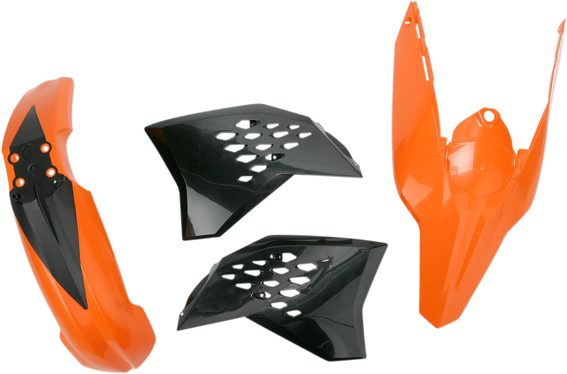 Acerbis 2113790357 Standard Body Replacement Plastic Kit in '10 OEM Orange and Black for 2008-2011 KTM EXC and XC-W motorcycles