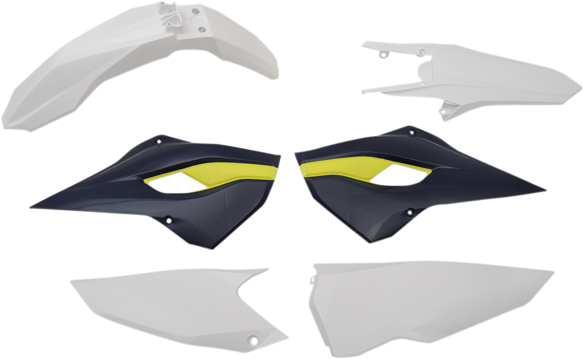 Acerbis 2393445135 Standard Body Replacement Plastic Kit in Husqvarna White and Dark Blue for 2014-2016 TC and FC models