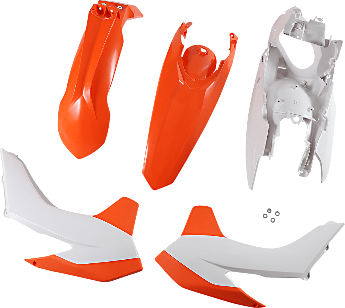 Acerbis 2314314891 Standard Body Replacement Plastic Kit in KTM Orange and White for 2012-2016 KTM SX and XC motorcycles