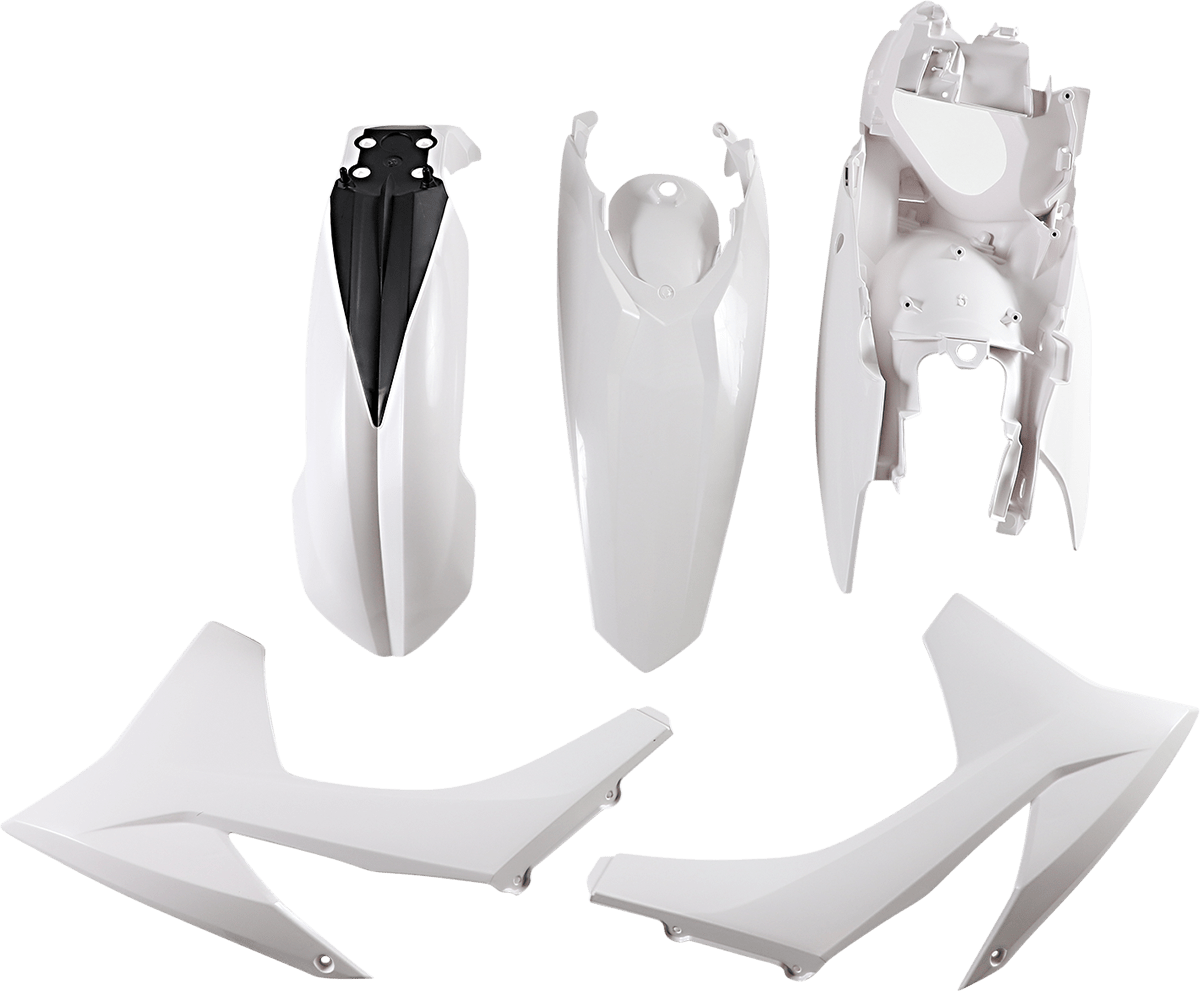 Acerbis 2250390002 Standard Body Replacement Plastic Kit in White for KTM EX/XC dirt bikes