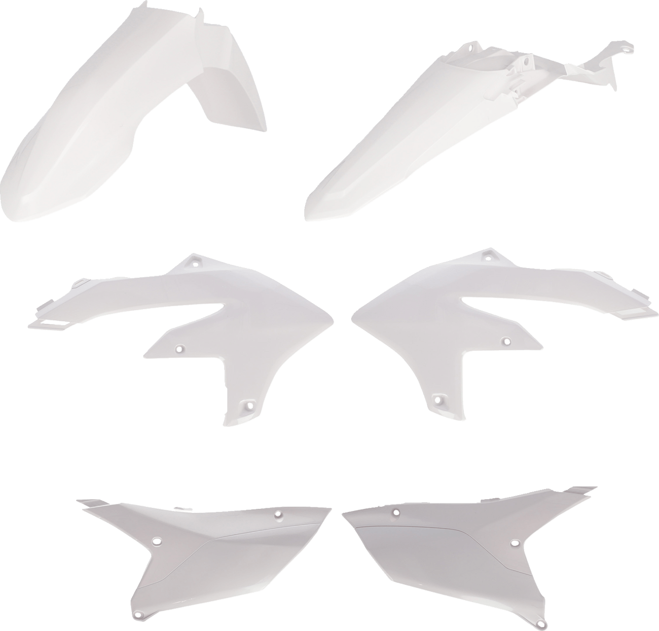 Acerbis 2979580002 Standard Body Replacement Plastic Kit in White for 2023-2025 Yamaha YZ motorcycles