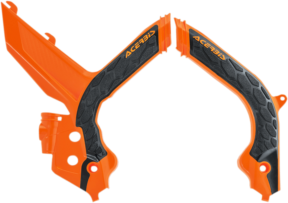 Acerbis 2783155225 X-Grip Frame Guards in Orange/Black for 2020-2023 KTM models