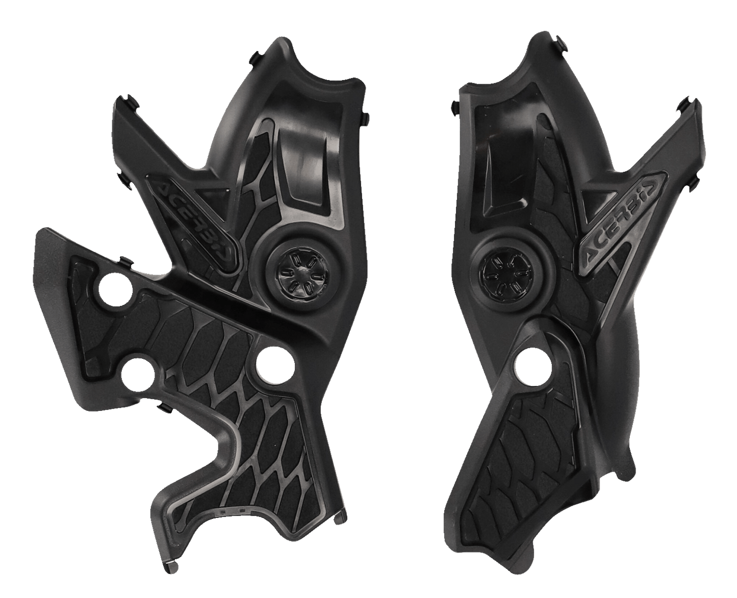 Acerbis 2911460001 X-Grip Frame Guards in Black for Yamaha Tenere 700