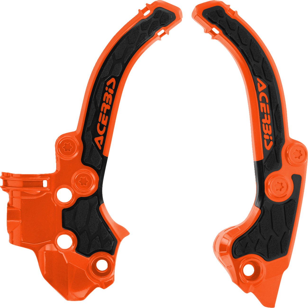 Acerbis 2985911008 X-Grip Frame Guards in Black/Orange for KTM 50 SX / TC50