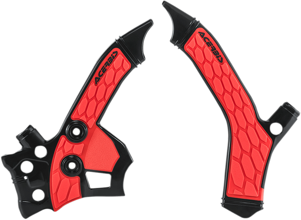 Acerbis 2726851042 X-Grip Frame Guards in Black/Red for 2013-2020 Honda CRF250L