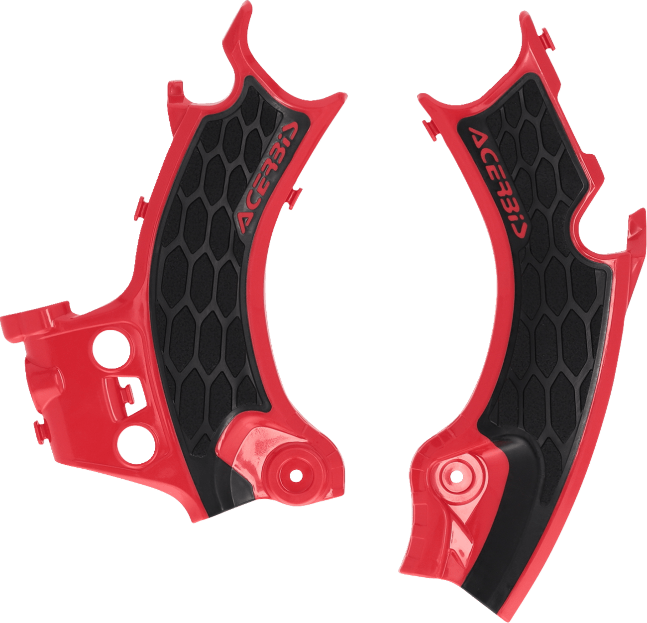 Acerbis 2986181018 X-Grip Frame Guards in Black/Red for 2025 Honda CRF250R/450R