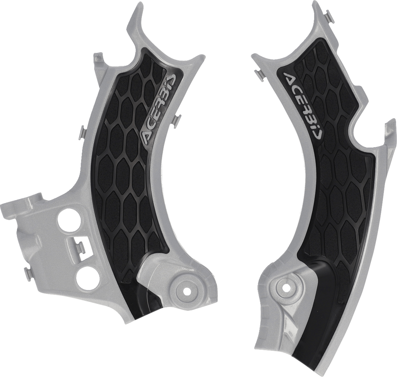 Acerbis 2986181015 X-Grip Frame Guards in Black/Silver for 2025 Honda CRF250R/450R