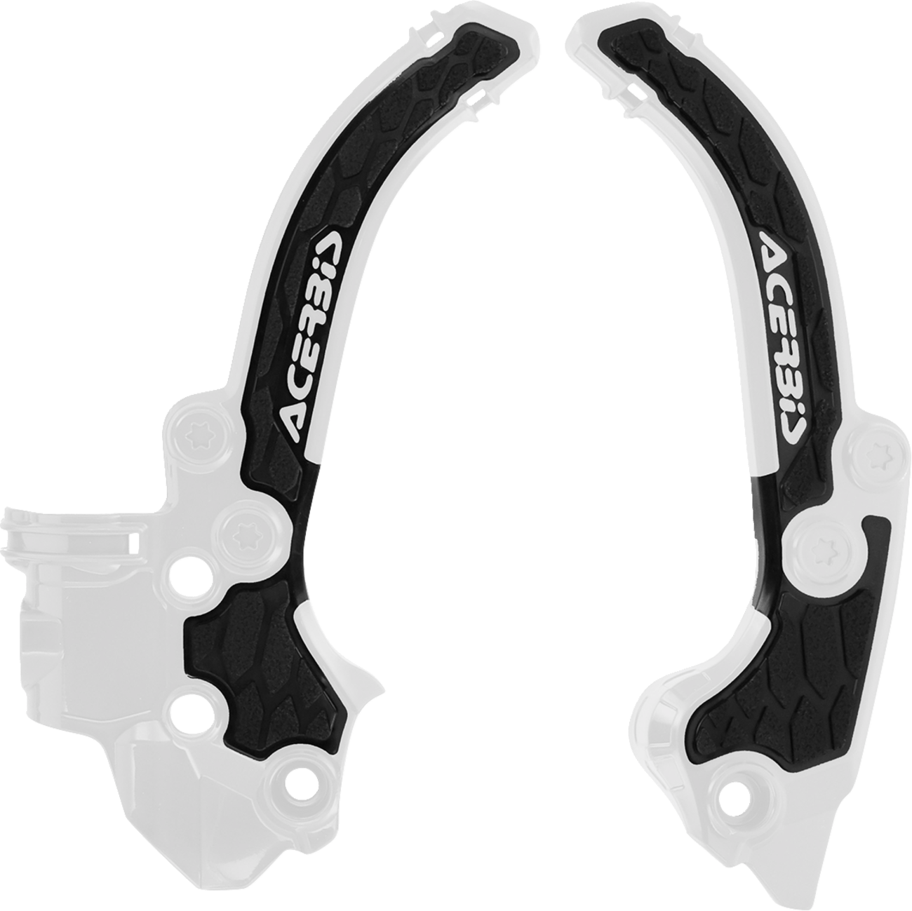 Acerbis 2985911035 X-Grip Frame Guards in Black/White for KTM 50 SX / TC50